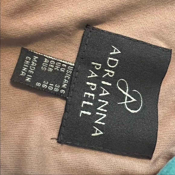 ADRIANNA PAPELL BLUE LACE OVERLAY SHEATH DRESS - Picture 5 of 6